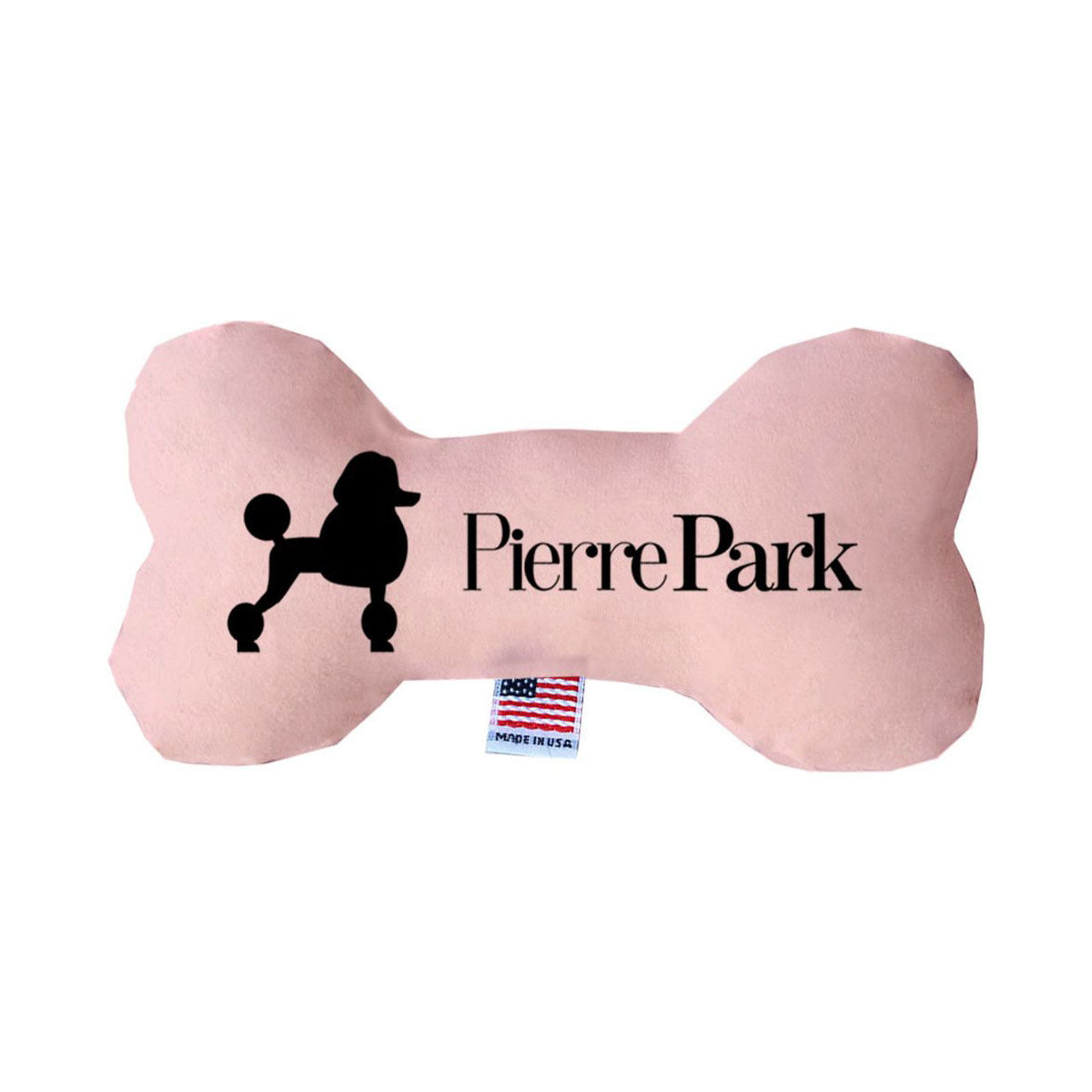 dog bone toy in light pink