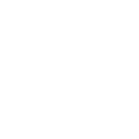 White icon depicting a tape measure. One end features a circular case with a retractable measuring tape extended, and the other end shows a metal clip. The design is simple and minimalistic, set against a black background.
