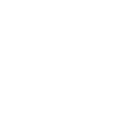 An outline of a round ashtray with a notch for holding a cigarette.