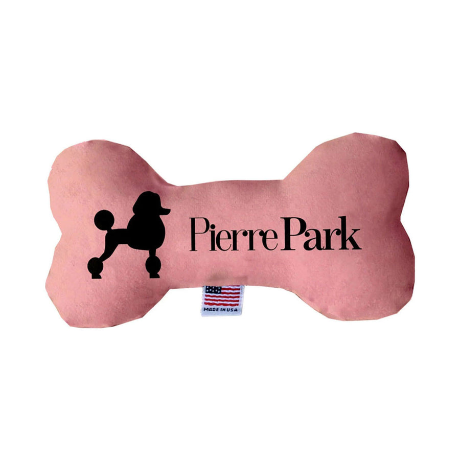 dog bone toy in classic pink