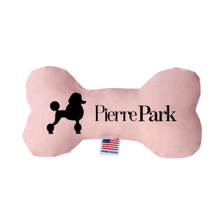 dog bone toy in light pink