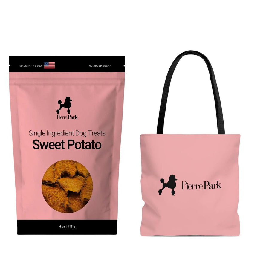 healthy dog treats bundle with tote bag