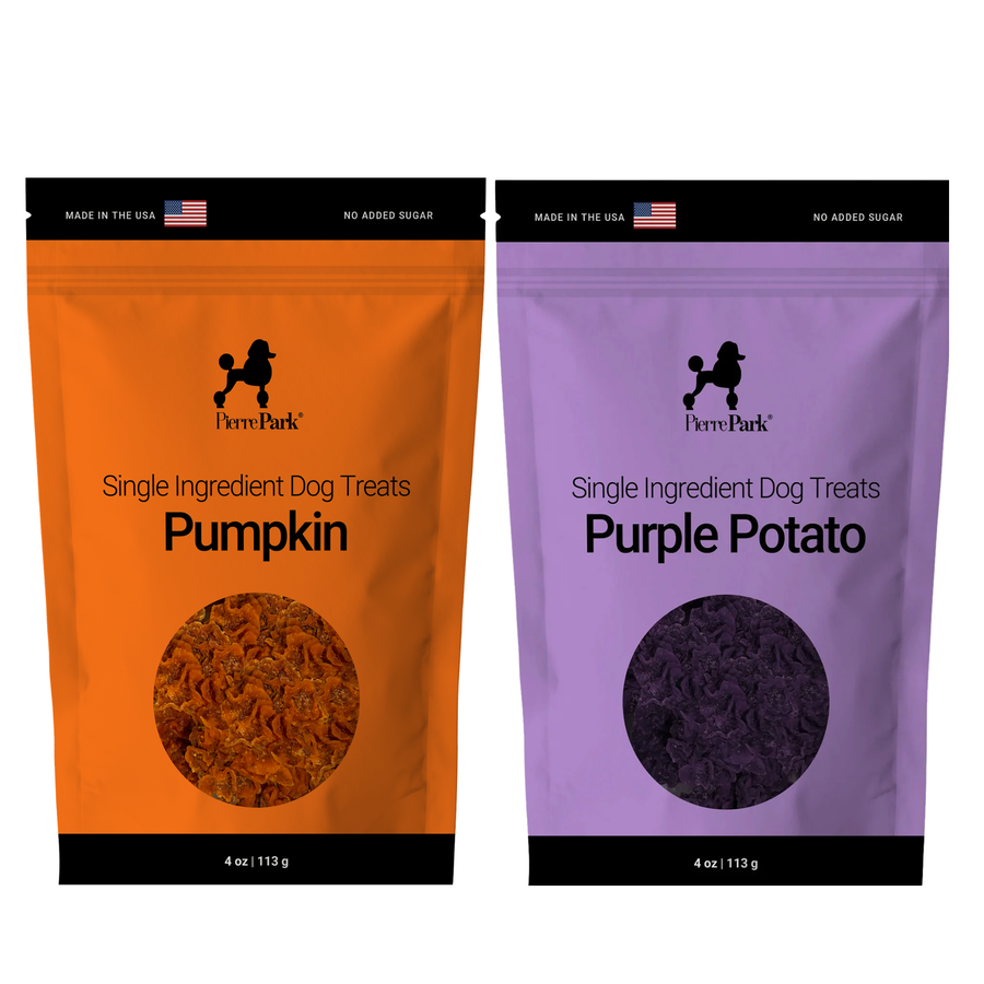 Pumpkin and Purple Potato Dog Treat 2-Pack by PierrePark