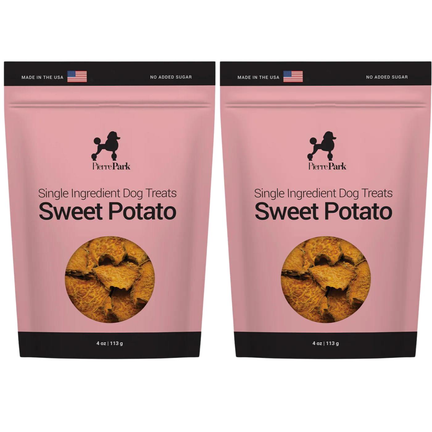 Single Ingredient Sweet Potato Dog Treats x2 (Front View)