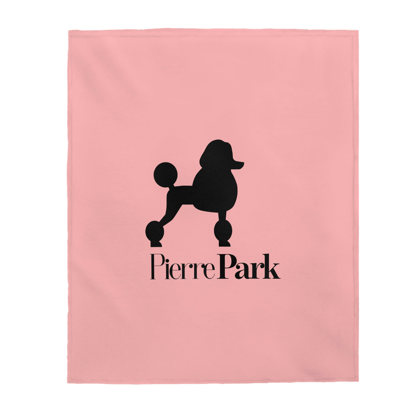 Pink Poodle Dreams Blanket - Top View